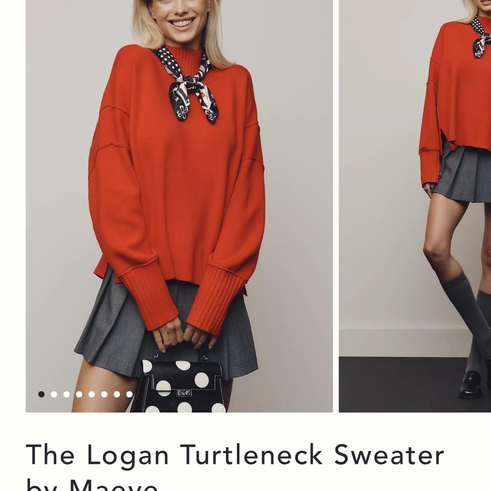 Maeve Red Turtleneck Sweater